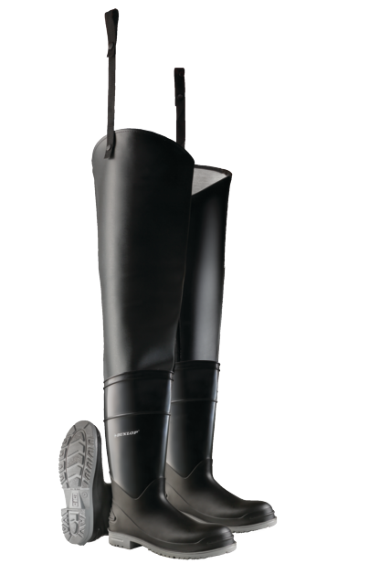 Hip Wader Black Plain Toe