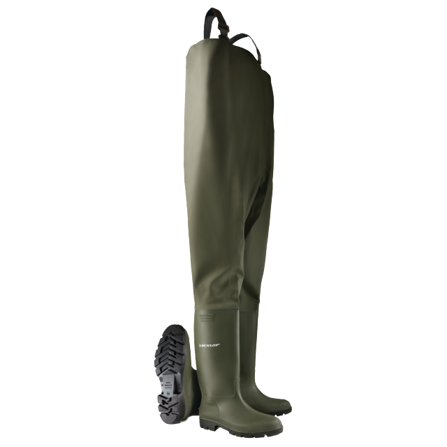 Dunlop Pricemastor Chest Wader Green/Black
