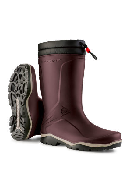 Dunlop Blizzard fur lining Burgundy/ Grey/ Black