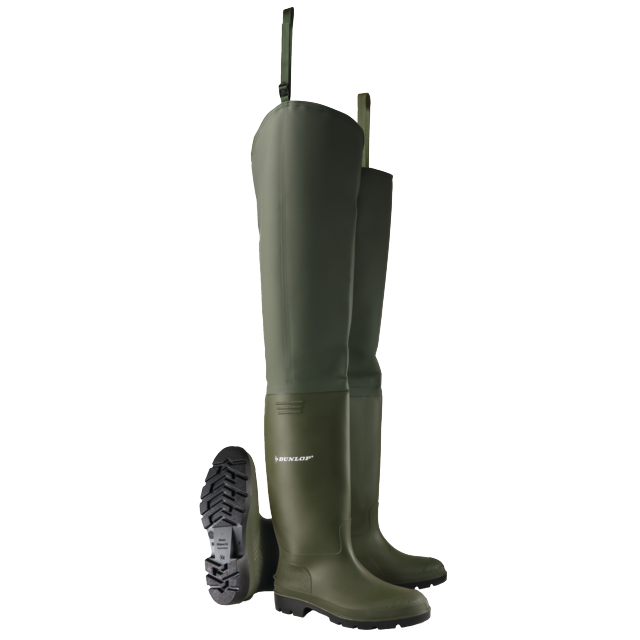 Dunlop Pricemastor Thigh Wader Green/Black